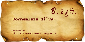 Bornemisza Éva névjegykártya
